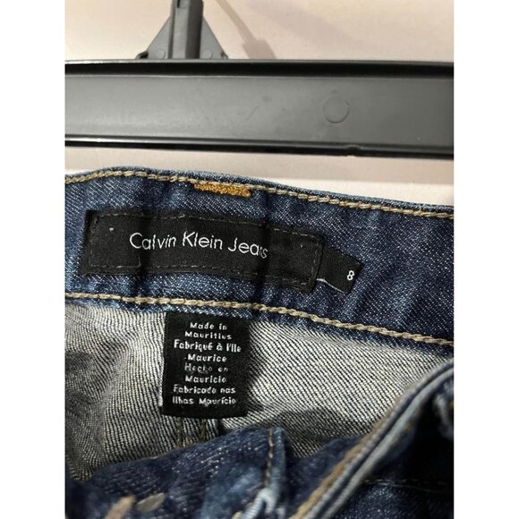 Calvin klein Jean Shorts Distressed Look Size 8 Raw Hem - Picture 6 of 7